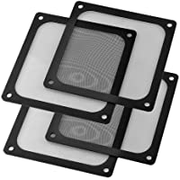 S SIENOC 4 x 140mm Filtro de Polvo Filtro de Ventilador de Ordenador Cubierta Antipolvo Negra de Magnético PVC Malla de…